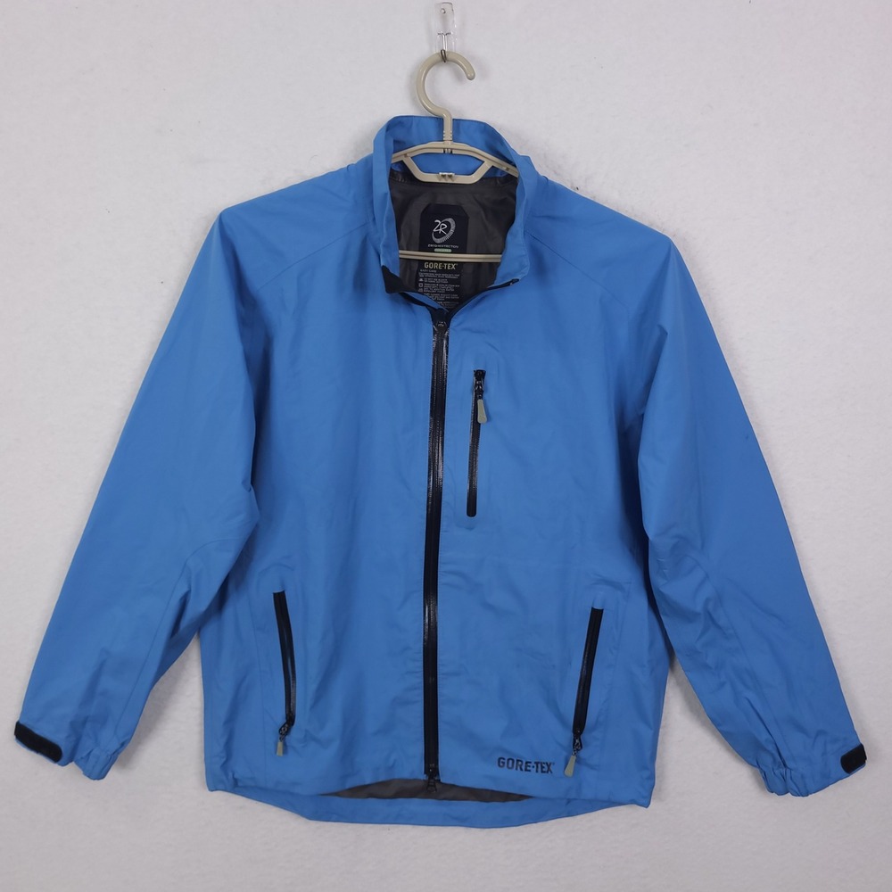 Zero Restriction Jacket Mens S Blue Gore-Tex Tour Series Rain Shell Waterproof
